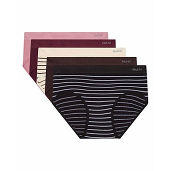 Women's 5 Pair Pack Seamless Pin Rib Briefs