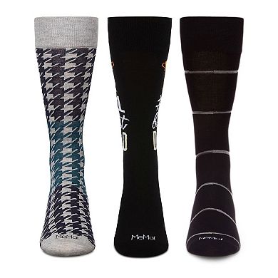 Men's 3 Pair Pack Novelty Best Dad Crew Socks