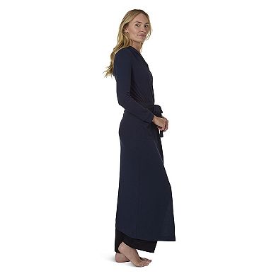 Women's Long Ribbed Morning Robe