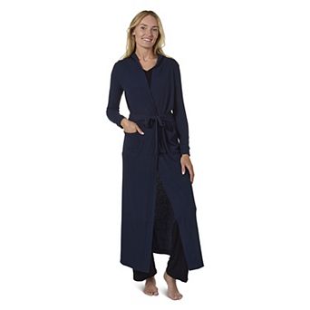 Women's Long Ribbed Morning Robe