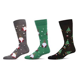 Men's 3 Pair Pack Christmas Novelty Crew Socks