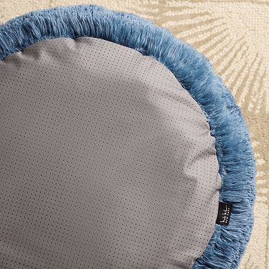 Nicole Miller New York Pet Ellie Fuzzy Solid Donut Pet Bed