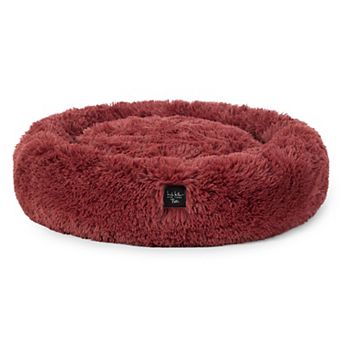 Nicole Miller New York Pet Ellie Fuzzy Solid Donut Pet Bed