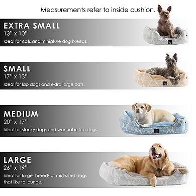 Nicole Miller New York Pet Mod Damask Plushy Bolster Bed