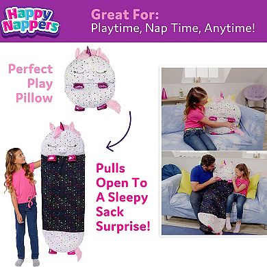 Jay@Play Happy Nappers Shimmer Unicorn Pillow & Sleepy Sack