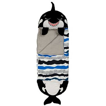 Jay@Play Happy Nappers: Medium 2-in-1 Pillow & Sleepy Sack - Ozzy The Black Shark