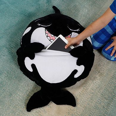 Jay@Play Happy Nappers: Medium 2-in-1 Pillow & Sleepy Sack - Ozzy The Black Shark