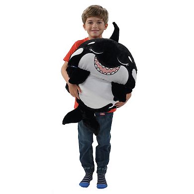 Jay@Play Happy Nappers: Medium 2-in-1 Pillow & Sleepy Sack - Ozzy The Black Shark