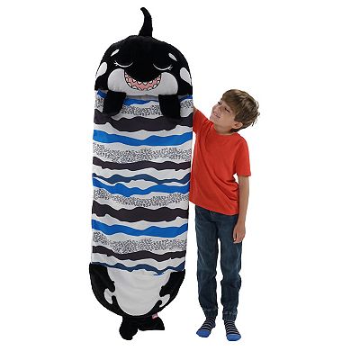 Jay@Play Happy Nappers: Medium 2-in-1 Pillow & Sleepy Sack - Ozzy The Black Shark