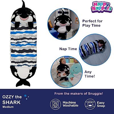 Jay@Play Happy Nappers: Medium 2-in-1 Pillow & Sleepy Sack - Ozzy