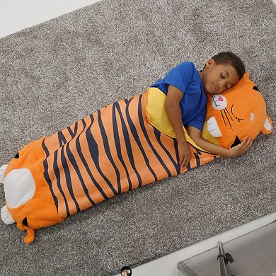 Jay@Play Happy Nappers: Medium 2-in-1 Pillow & Sleepy Sack - Tiger Tobi
