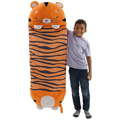 Jay@Play Happy Nappers: Medium 2-in-1 Pillow & Sleepy Sack - Tiger Tobi