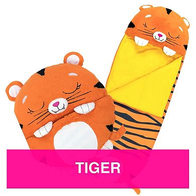Jay@Play Happy Nappers: Medium 2-in-1 Pillow & Sleepy Sack - Tiger Tobi