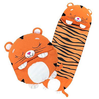 Jay@Play Happy Nappers: Medium 2-in-1 Pillow & Sleepy Sack - Tiger Tobi