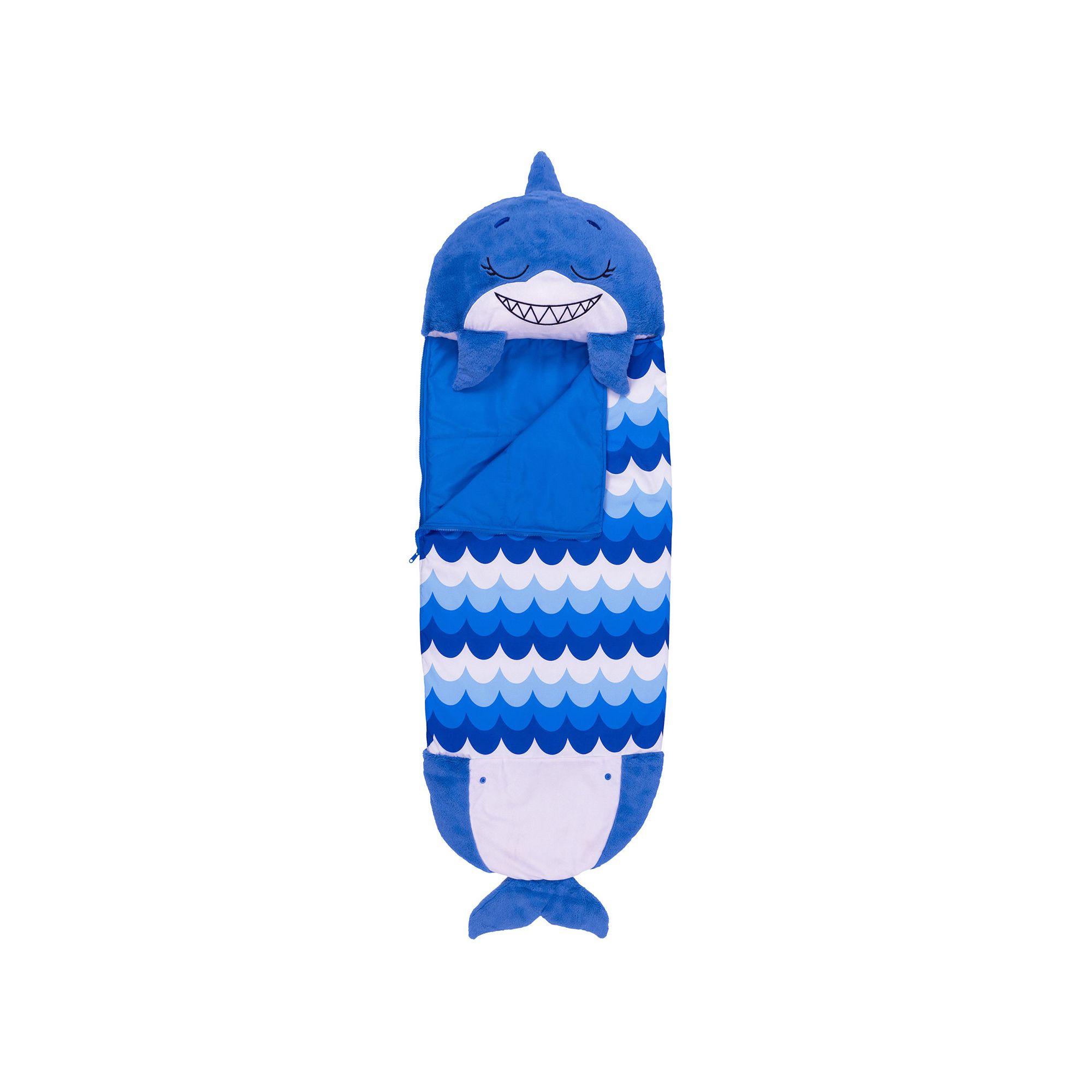 Jay@Play Happy Nappers Medium Blue Shark Pillow & Sleepy Sack, Multi
