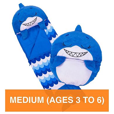 Jay@Play Happy Nappers Medium Blue Shark Pillow & Sleepy Sack