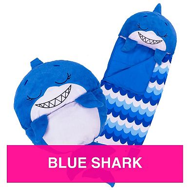Jay@Play Happy Nappers Medium Blue Shark Pillow & Sleepy Sack