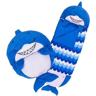 Jay@Play Happy Nappers Medium Blue Shark Pillow & Sleepy Sack