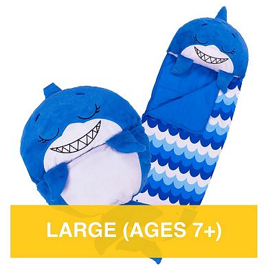 Jay@Play Happy Nappers Large Blue Shark Pillow & Sleepy Sack