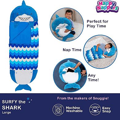Jay@Play Happy Nappers Large Blue Shark Pillow & Sleepy Sack