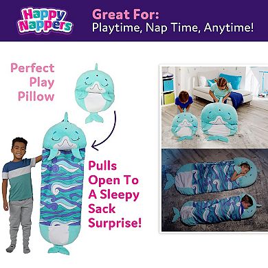 Jay@Play Happy Nappers Dolphin Disco Pillow & Sleepy Sack