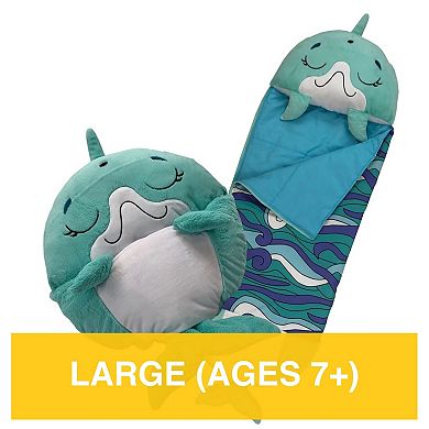 Jay@Play Happy Nappers: Large 2-in-1 Pillow & Sleepy Sack - Dolphin Disco