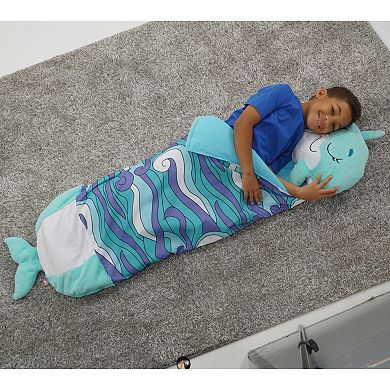 Jay@Play Happy Nappers: Large 2-in-1 Pillow & Sleepy Sack - Dolphin Disco