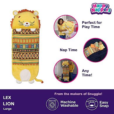 Jay@Play Happy Nappers: Large 2-in-1 Pillow & Sleepy Sack - Lion Lex