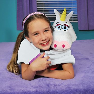 Jay@Play Cuddleuppets: 2-in-1 Plush Puppet & Blanket - White & Purple Unicorn