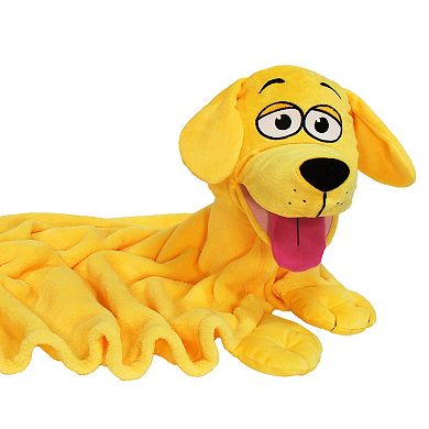 Jay@Play Cuddleuppets: 2-in-1 Plush Puppet & Blanket - Dog Yellow Dog