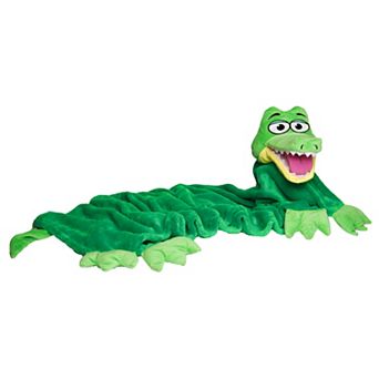Jay@Play Cuddleuppets: 2-in-1 Plush Puppet & Blanket - Green Gator