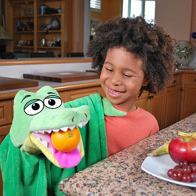 Jay@Play Cuddleuppets: 2-in-1 Plush Puppet & Blanket - Green Gator