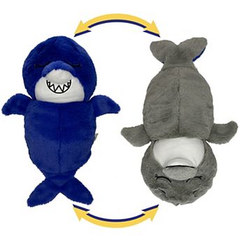 Jay@Play FlipaZoo: 2-in-1 Upside Down Inside Out Animal Plush - Shark to Dolphin
