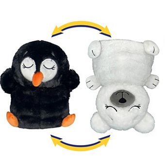 Jay@Play FlipaZoo: 2-in-1 Upside Down Inside Out Animal Plush - Penguin to Bear