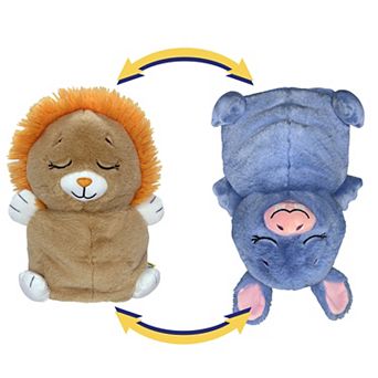 Jay@Play FlipaZoo: 2-in-1 Upside Down Inside Out Animal Plush - Lion to Hippo