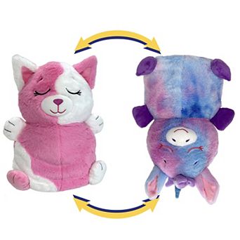 Jay@Play FlipaZoo: 2-in-1 Upside Down Inside Out Animal Plush - Pink Cat to Rainbow Unicorn