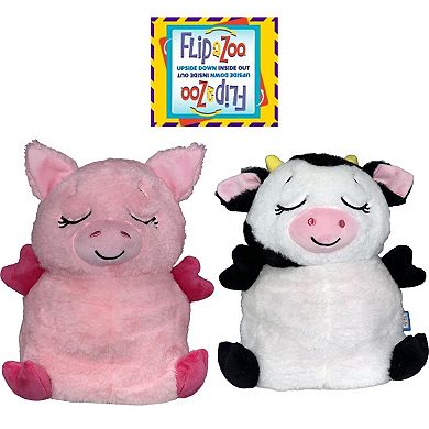 Jay@Play FlipaZoo: 2-in-1 Upside Down Inside Out Animal Plush - Pig to Cow