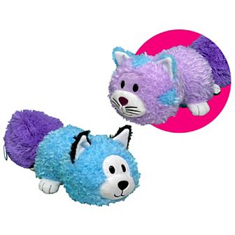 Jay@Play FlipaZoo: Magic Tails 2-in-1 Animal Plush - Purple Cat to Blue Husky