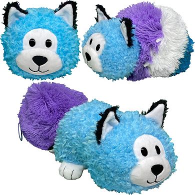 Jay@Play FlipaZoo: Magic Tails 2-in-1 Animal Plush - Purple Cat to Blue Husky