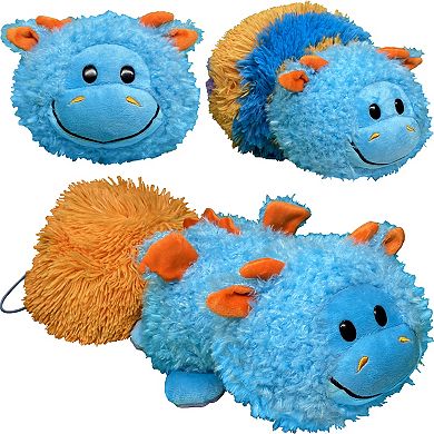 Jay@Play FlipaZoo: Magic Tails 2-in-1 Animal Plush - Blue Dragon to Purple Unicorn