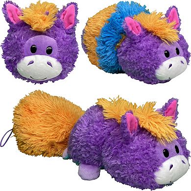 Jay@Play FlipaZoo: Magic Tails 2-in-1 Animal Plush - Blue Dragon to Purple Unicorn