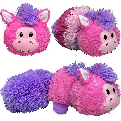 Jay@Play FlipaZoo: Magic Tails 2-in-1 Animal Plush - Pink Unicorn to White Cat