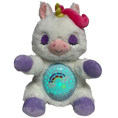 Jay@Play Happy Nappers: Lullabrites Sweet Dreams Lights & Sounds Animal Plush - White & Purple Unicorn