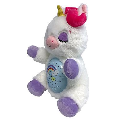 Jay@Play Happy Nappers: Lullabrites Sweet Dreams Lights & Sounds Animal Plush - White & Purple Unicorn