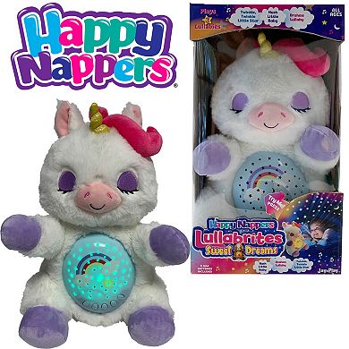 Jay@Play Happy Nappers: Lullabrites Sweet Dreams Lights & Sounds Animal Plush - White & Purple Unicorn