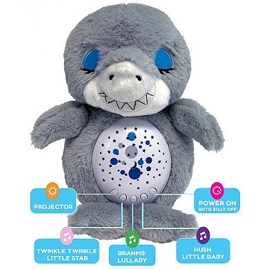 Jay@Play Happy Nappers: Lullabrites Sweet Dreams Lights & Sounds Animal Plush - Grey & Blue Shark
