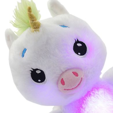 Jay@Play Happy Nappers: Lullabrites Musical Light-Up Bedtime Plush - White & Green Unicorn