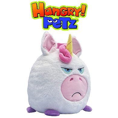 Jay@Play Hangry Petz: Animal Plush Squeeze Tummy for Sounds - Luna Unicorn