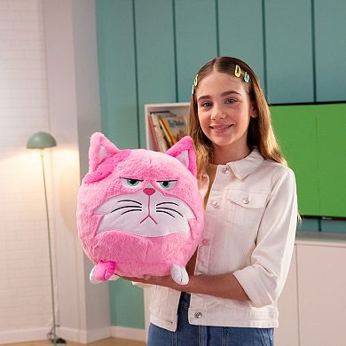 Jay@Play Hangry Petz: Animal Plush Squeeze Tummy for Sounds - Lucy Pink Cat