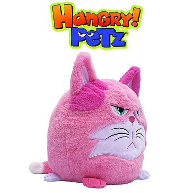 Jay@Play Hangry Petz: Animal Plush Squeeze Tummy for Sounds - Lucy Pink Cat